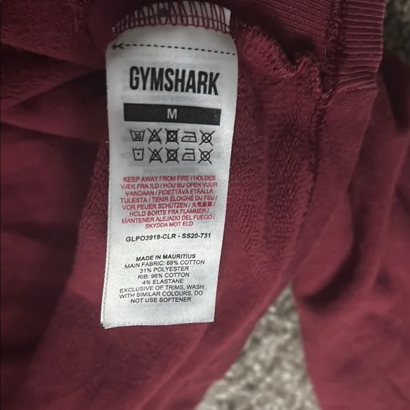 Gymshark Red Cropped Fitted Hoodie - Picture 2 of 4